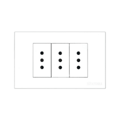 TOMACORRIENTE EMPOTRADO TRIPLE 10A PC-BLANCA UYUSTOOLS