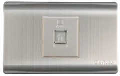 ME-TOMA INTERNA ACERO -INOX C/CURVA RJ45 UYUS