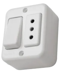 ME-TOMACORRIENTECON INTERRUPTOR SOBREPUESTO 10A PC-BLANCO UYUS