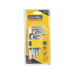 LLAVE ALLEN PUNTA HEXAGONAL CORTA 9PCS YA901U