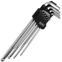 LLAVE ALLEN PUNTA HEXAGONAL LARGA 9PCS