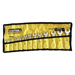 LLAVE COMBINADA C/RACHET CORTO 12PCS 8-19 MARCA UYUS YORC12SU