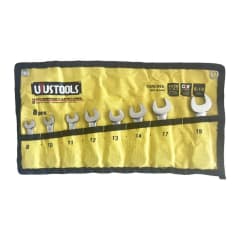 LLAVE COMBINADA C/RACHET CORTO 8PCS 8-19MM