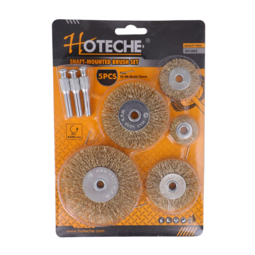 JGO ESCOBILLA MARCA:HOTECHE MODELO:591002 TIPO:S/T INF.ADIC.:PARA TALADRO 5PCS2