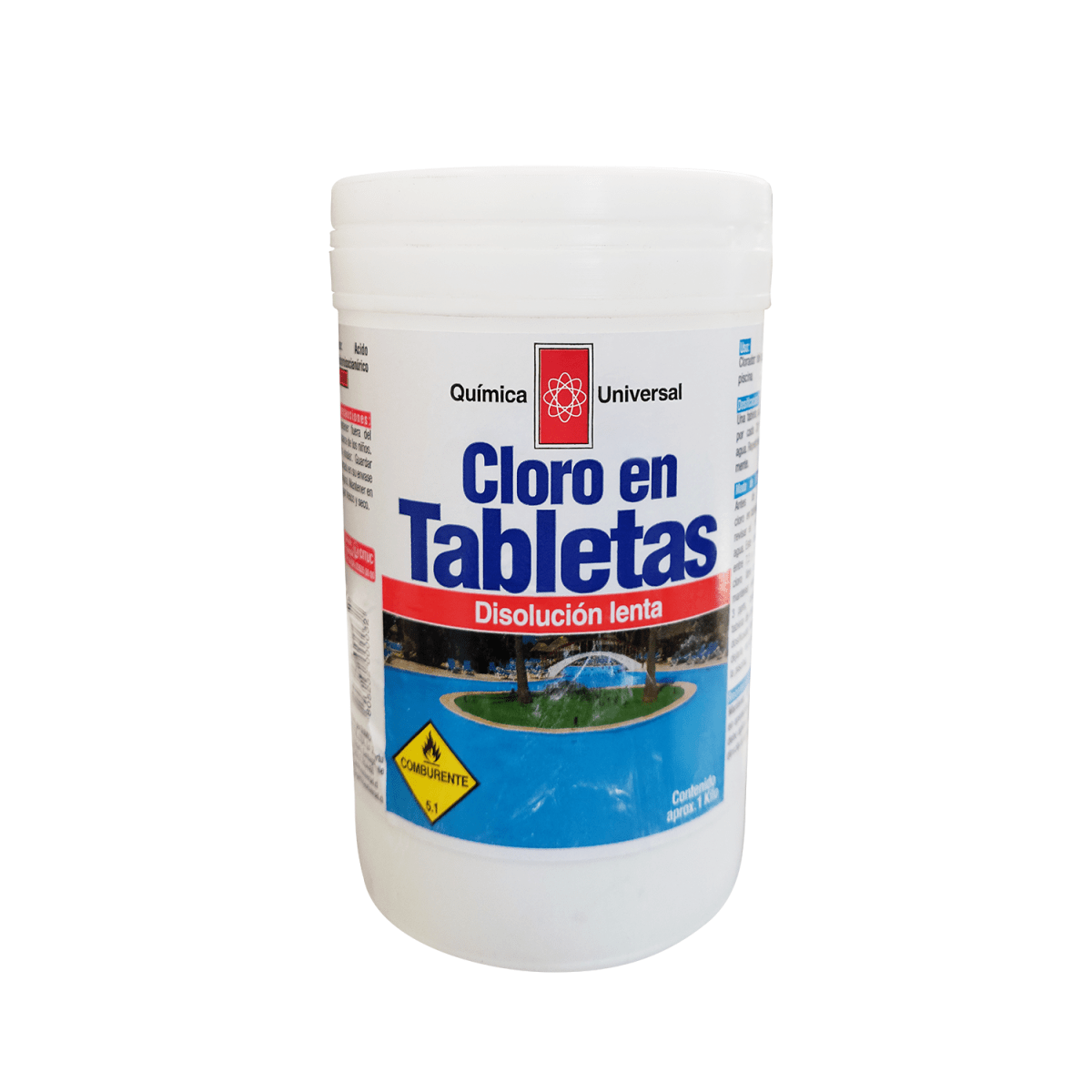 CLORO TABLETA 1 KG (TABLETA 200 G) QUÍMICA UNIVERSAL1