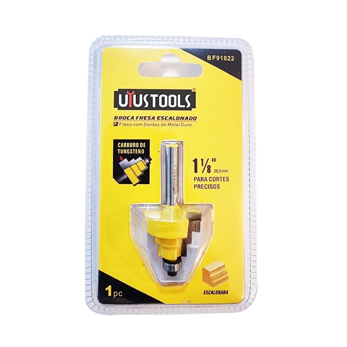 BROCA FRESA ESCALONADO C/R 1-1/8''-22.2MM UYUS BF91822 0