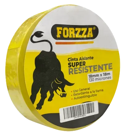CINTA AISLANTE ELECTRICA TAPE AMARILLO 18MMX18M2