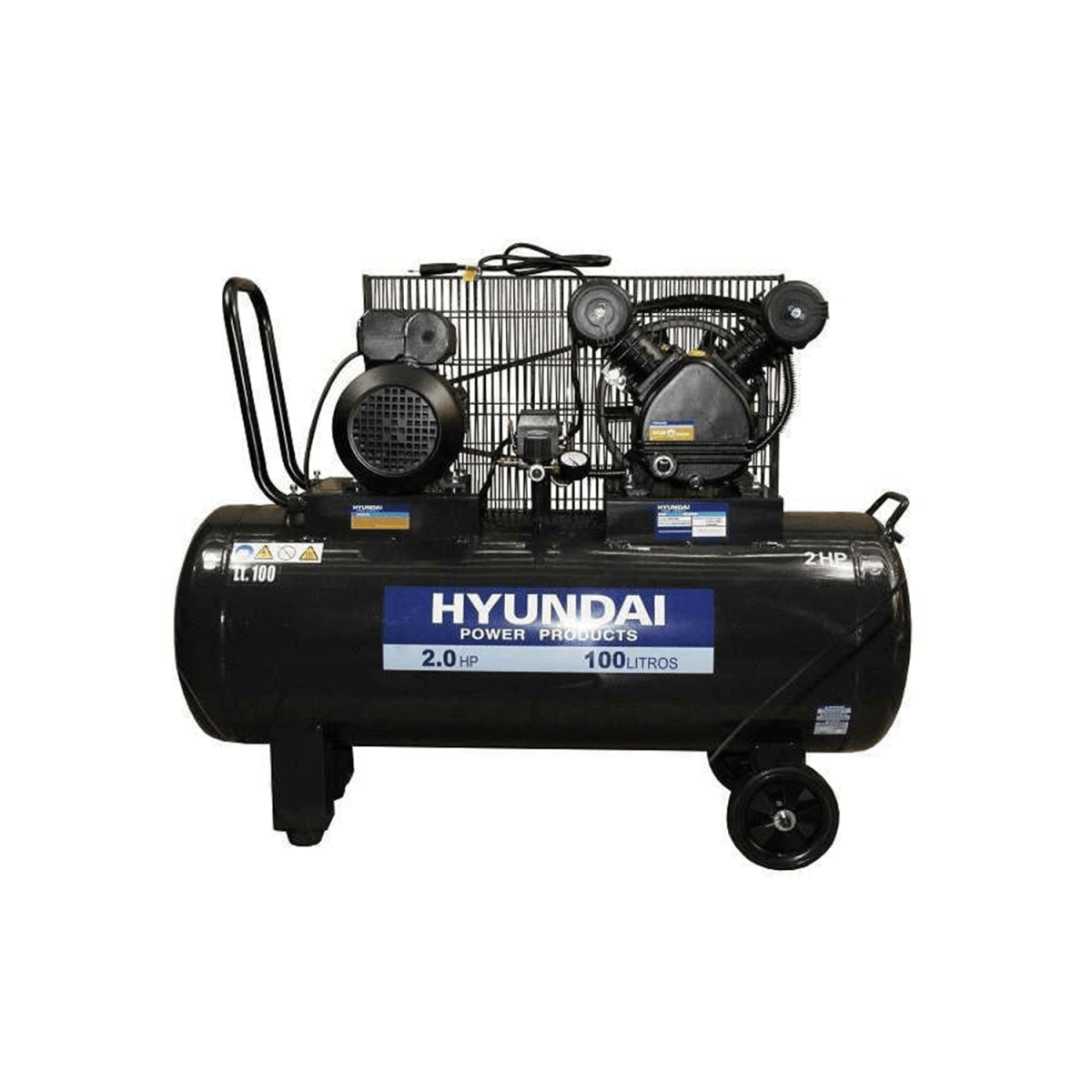 COMPRESOR ELECTRICO 220V/2HP 100LTS HYUNDAI4
