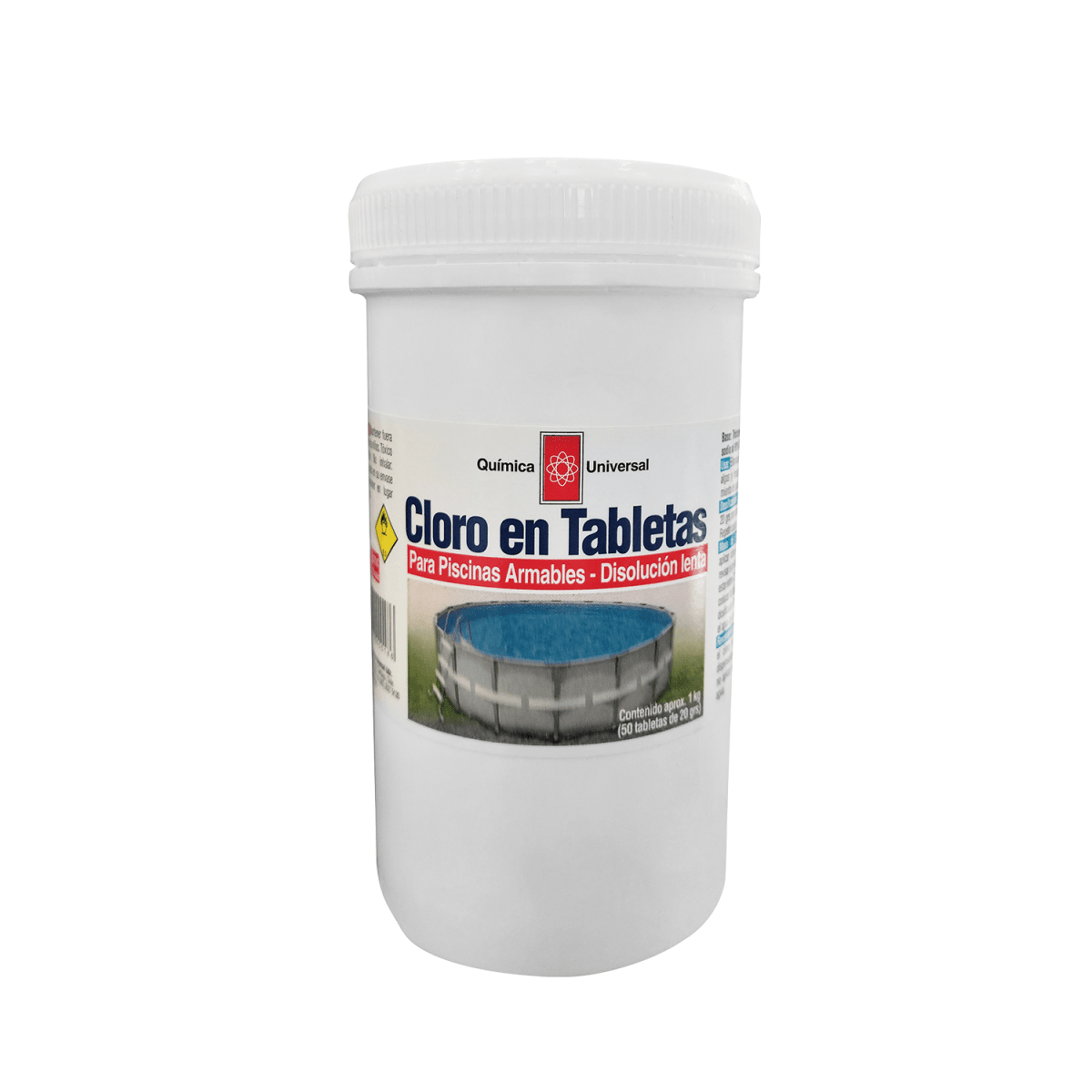 CLORO TABLETA 1 KG (TABLETA 20 G) QUÍMICA UNIVERSAL 1