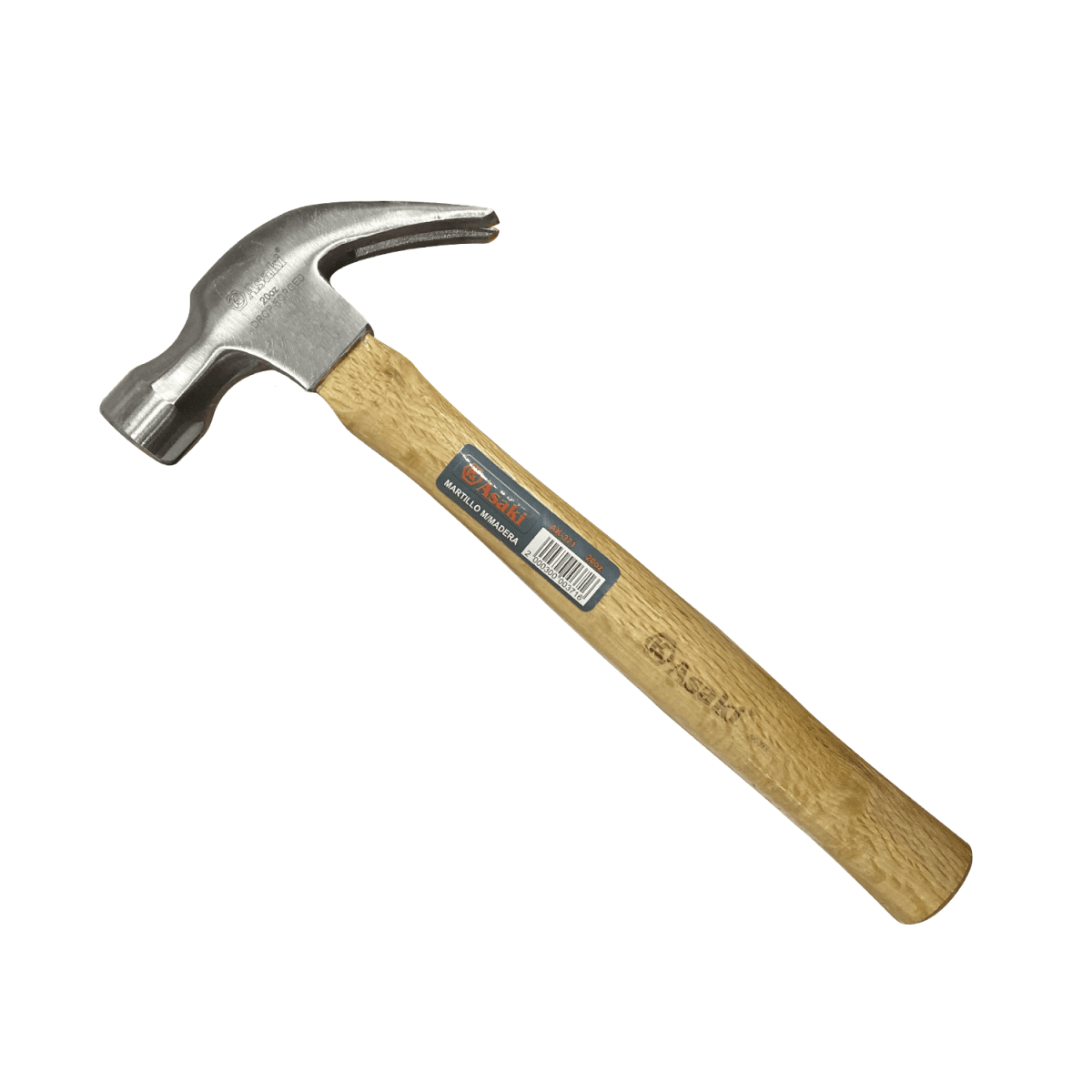 MARTILLO CARPINTERO 20 OZ MANGO MADERA ASAKI 1
