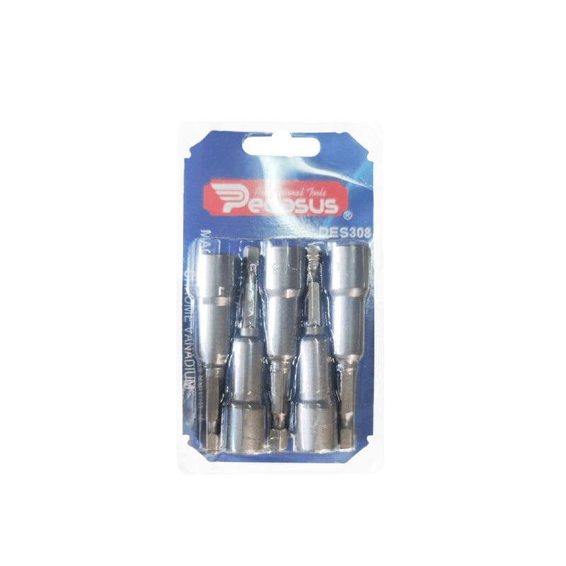 PUNTA DADO MAGNETICO 8MM 5PCS PEGASUS 0