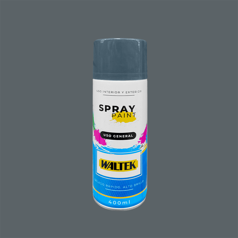ESMALTE EN AEROSOL GRIS OSCURO 400ML-230G WALTEX 1