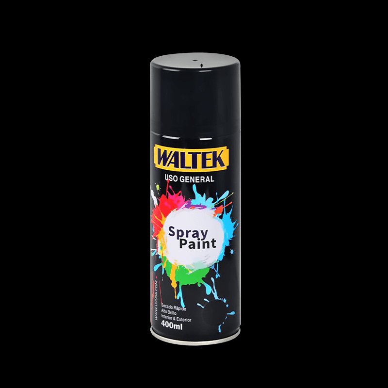 ESMALTE EN AEROSOL NEGRO BRILLANTE 400ML/230G WALTEX 0