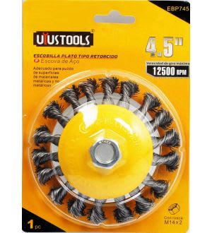 ESCOBILLA REDONDA 6'' TRENZADO CON TUERCA UYUSTOOLS EBR06T2