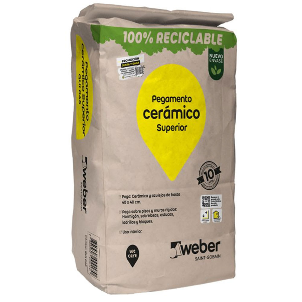 PEGAMENTO CERAMICA SUPERIOR WEBER SACO 25KG1