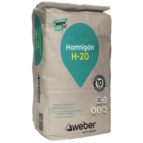 MORTERO HORMIGON LISTO H-20 SACO 25 KG WEBER2