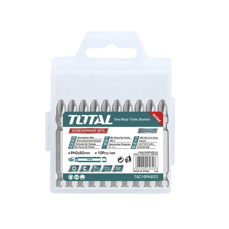JUEGO DE PUNTAS PARA DESTORNILLADOR MARCA TOTAL TAC16PH2232