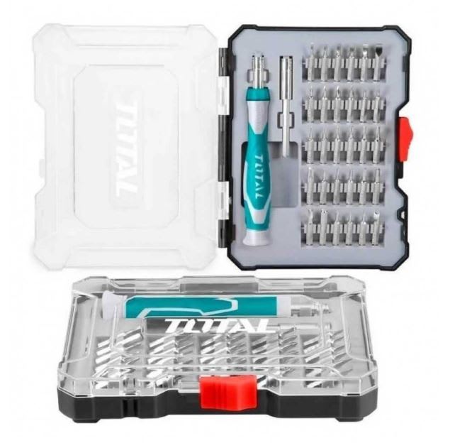 JUEGO DE DESTORNILLADORES DE PRECISIÓN 32 PZAS TOTAL TACSD303261