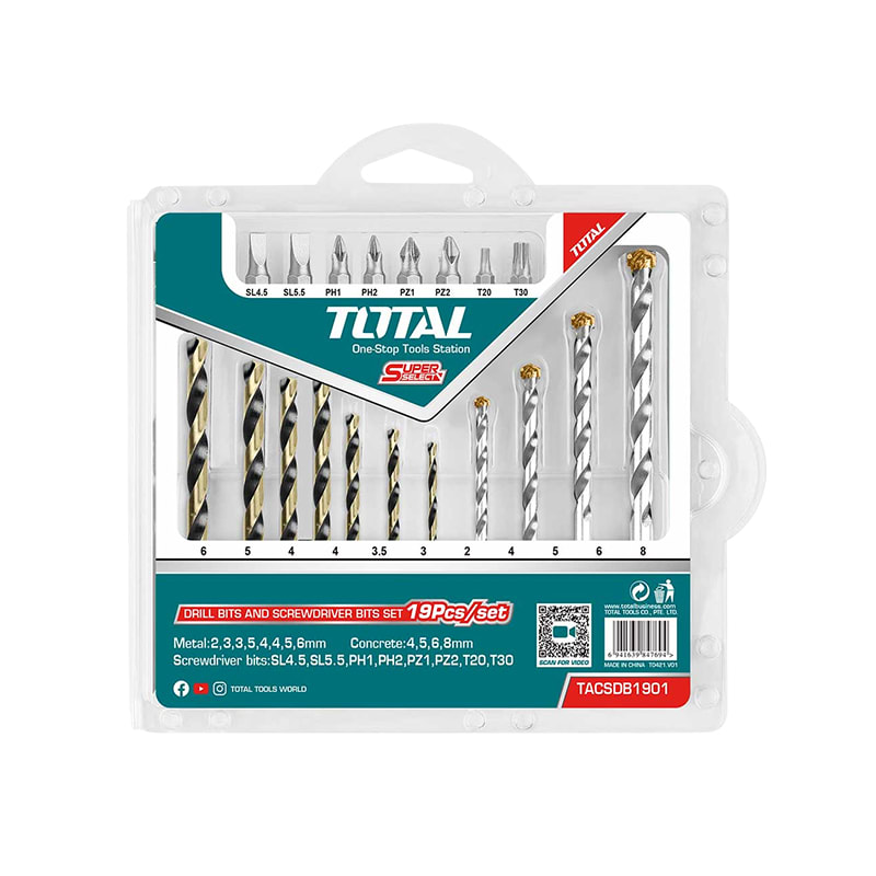 JUEGO PUNTAS DESTORNILLADOR TOTAL TACSDB19012