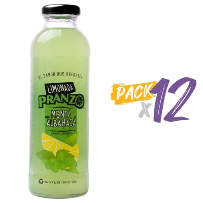 Limonada Menta Albahaca (475 cc) Vidrio - Pack 12
