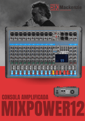 CONSOLA ANALOGA MACKENZIE GT-12 CON POWER DE 12 CANALES