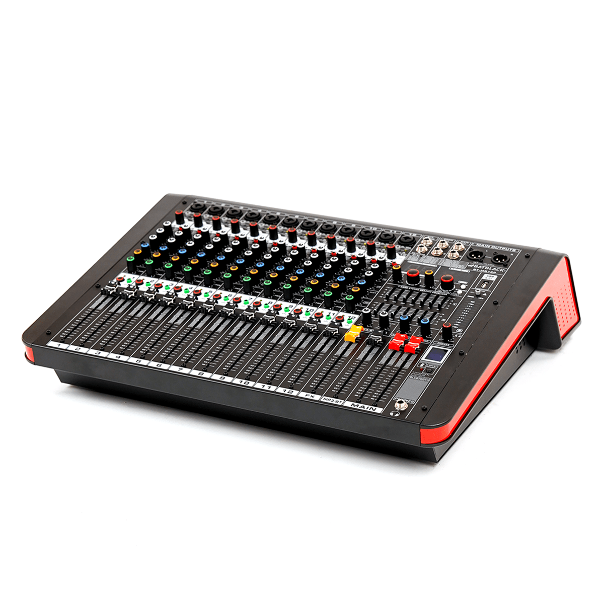 POWER CONSOLA BATBLACK BT-MB12P/CJ2 1200W 12 CANALES USB, BLUETOOH, EQ3