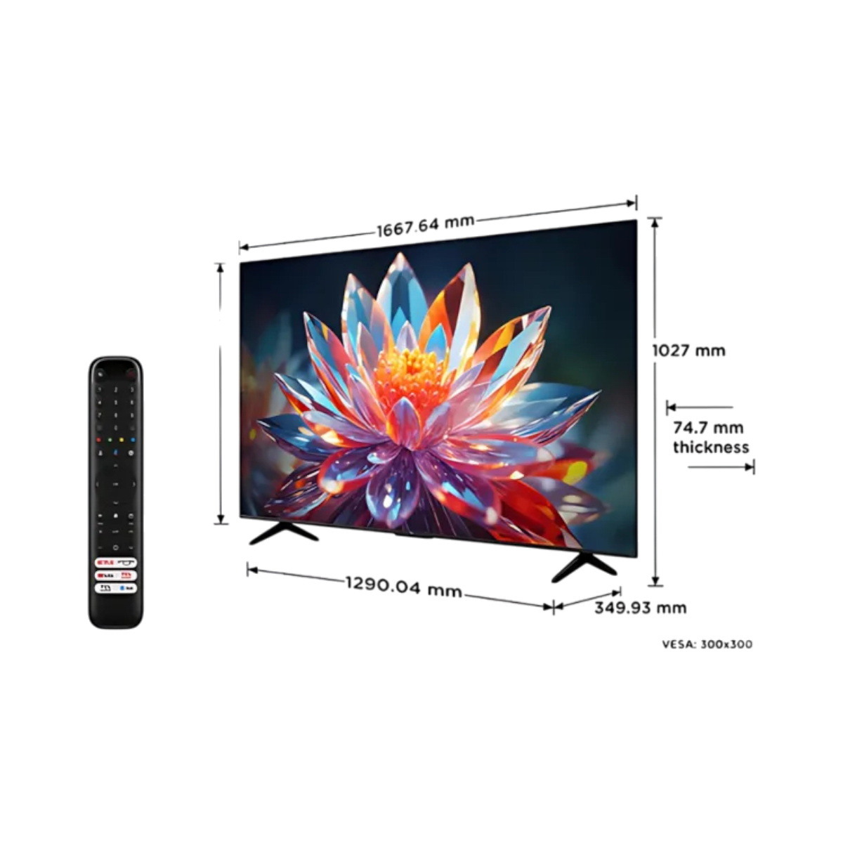 TELEVISOR TCL 75T6C QLED FULL HD SMART 75