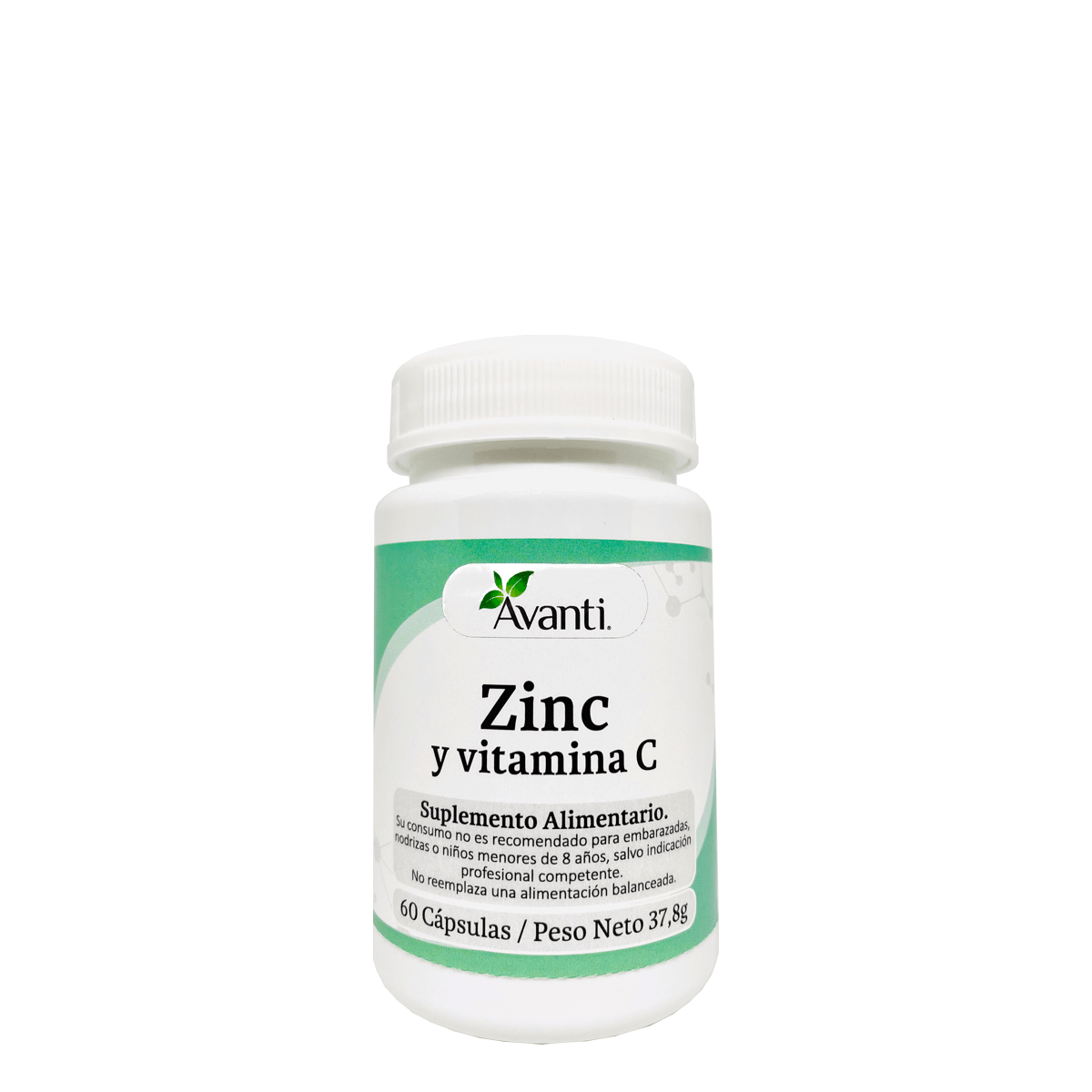 Zinc y Vitamina C, 60 cápsulas vegetales Laboratorio Avanti