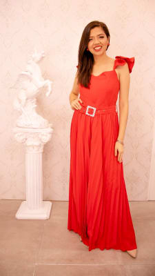 ENTERIZO SEDA FLAVIA ROJO