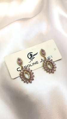 ARETE ROSA LILA PEDRERIA 2402