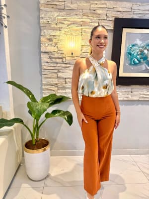 BLUSA CUELLO CRUZADO VERDE CEMENTO