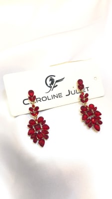 ARETE PEDRERIA ROJO LARGOS 19191