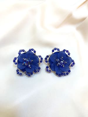 ARETES AZULINO FLOR 23151
