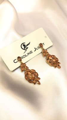 ARETES PEDRERIA ORO ROSA 24941