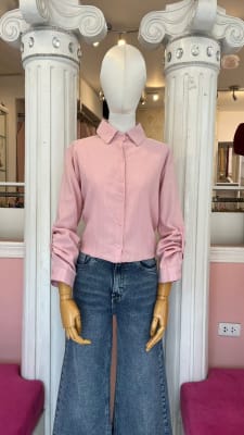 BLUSA RAYON PALO ROSA LINEAS DORADAS1