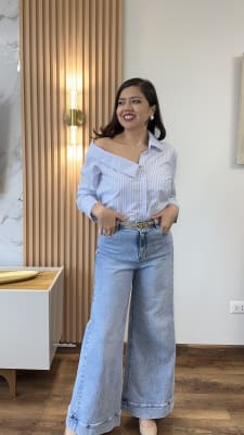 BLUSA TELA CELESTE RAYAS BLANCO1