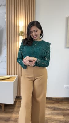 BLUSA ENCAJE VERDE BOTELLA1