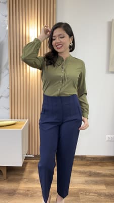 BLUSA FAUSTINA VERDE OLIVO1