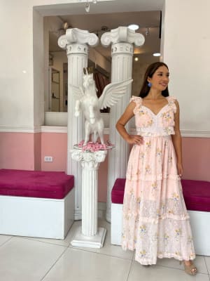 VESTIDO CECILIA MELON FLORES
