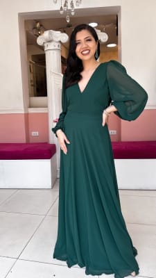 VESTIDO ISABELLA VERDE BOTELLA