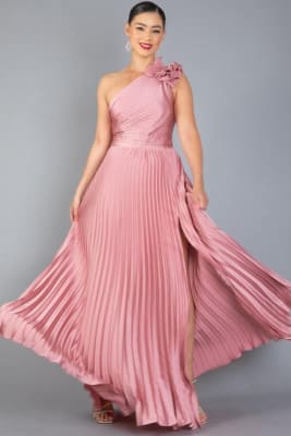 VESTIDO ROSA POLVO PLIZADO1