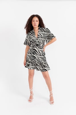 Vestido Grace - Negro Print1
