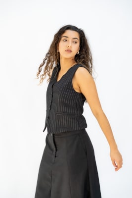 Chaleco Rayas - Negro1