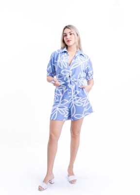 Short Aloha - Print Celeste1