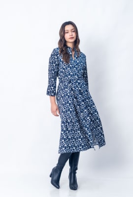 Vestido Boho - Azul Print