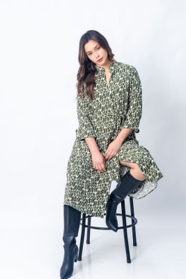 Vestido Boho - Verde Print