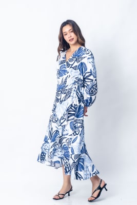 Vestido Romantic - Azul Print