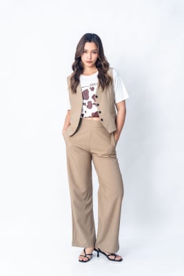 Palazo Prada - Beige Rayas1