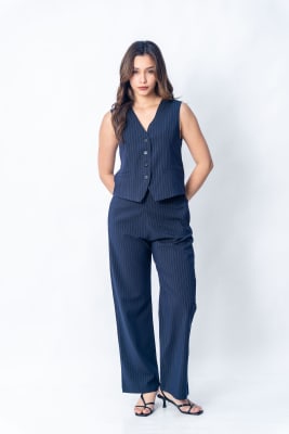 Pantalón Sastre - Azul Rayas1