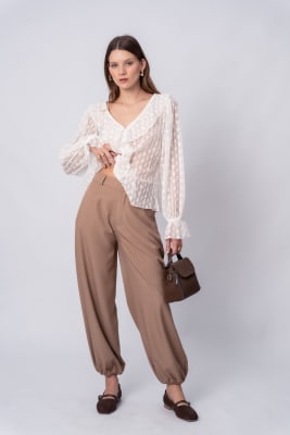 Pantalón Balloon Sastre - Beige